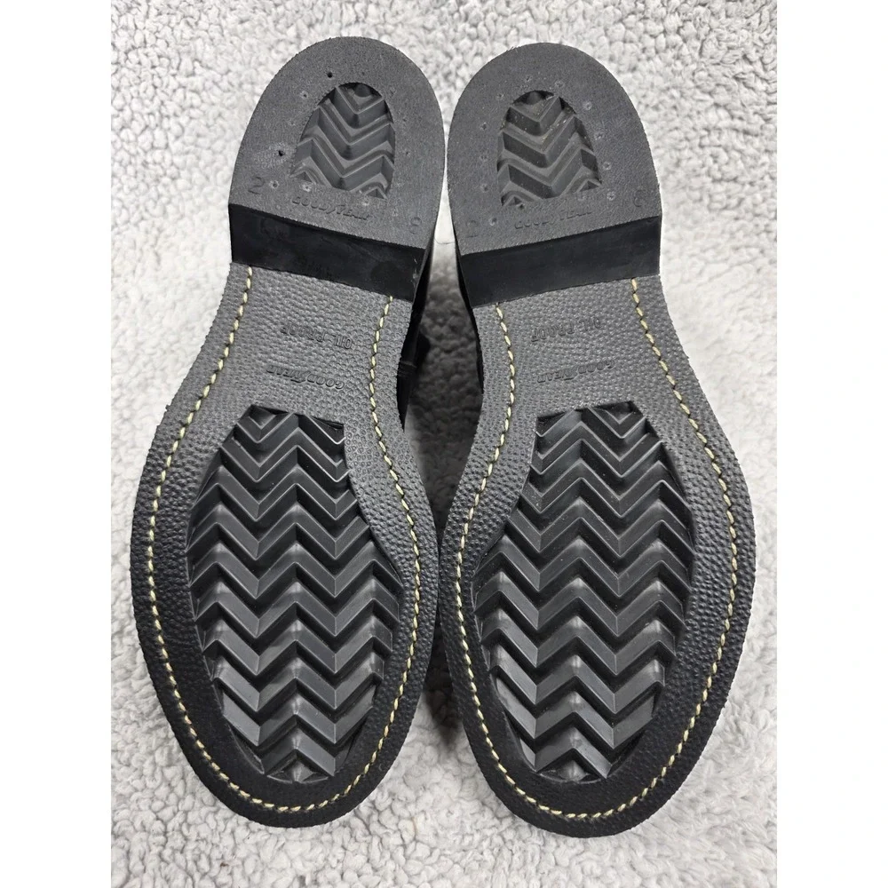 1982 COVE Shoe Co Black Leather Safety Toe BILTRITE Sole Chelsea Boot Men's 7 EE
